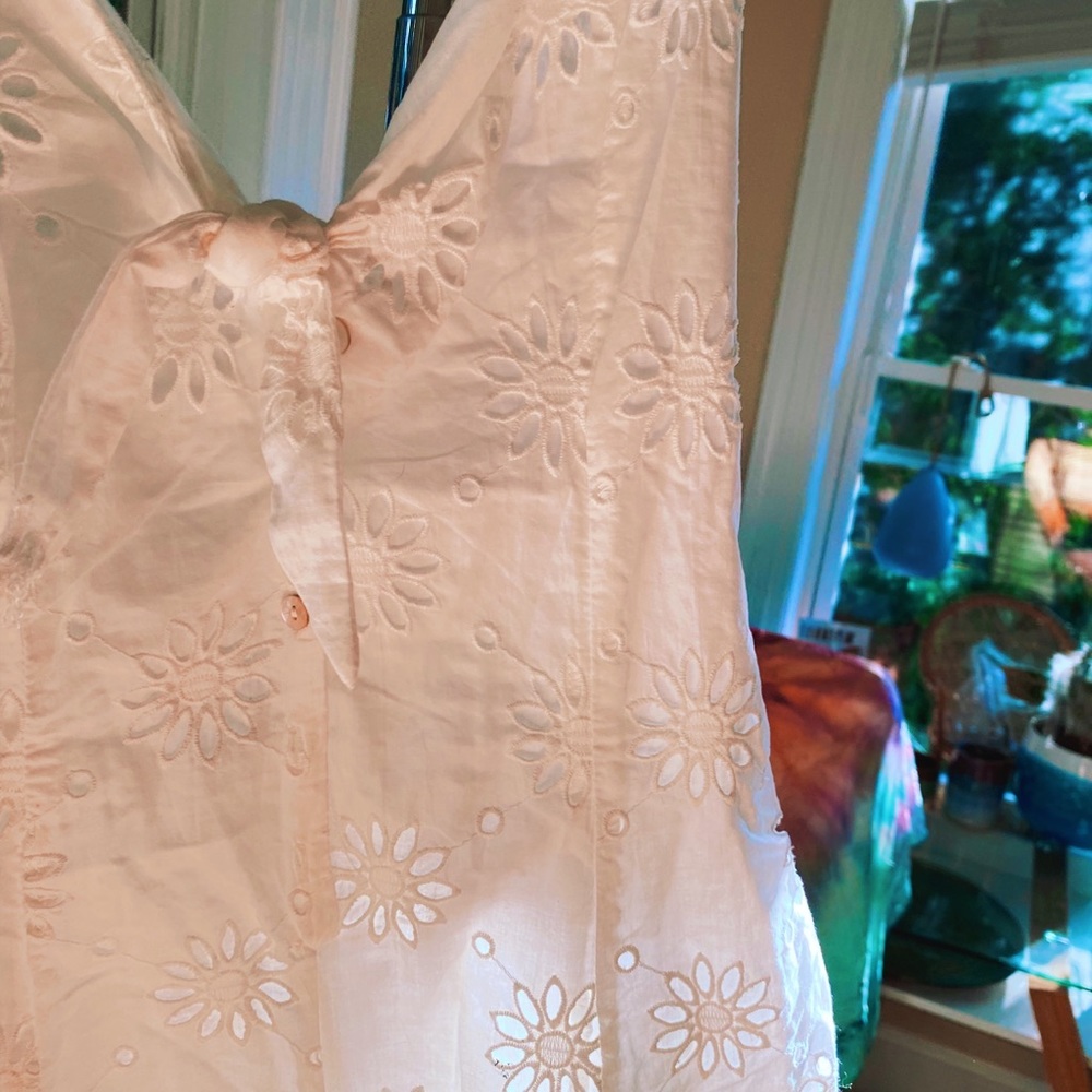 White Picolina Romper Sunflower Lasercut Tie - Picture 4 of 10